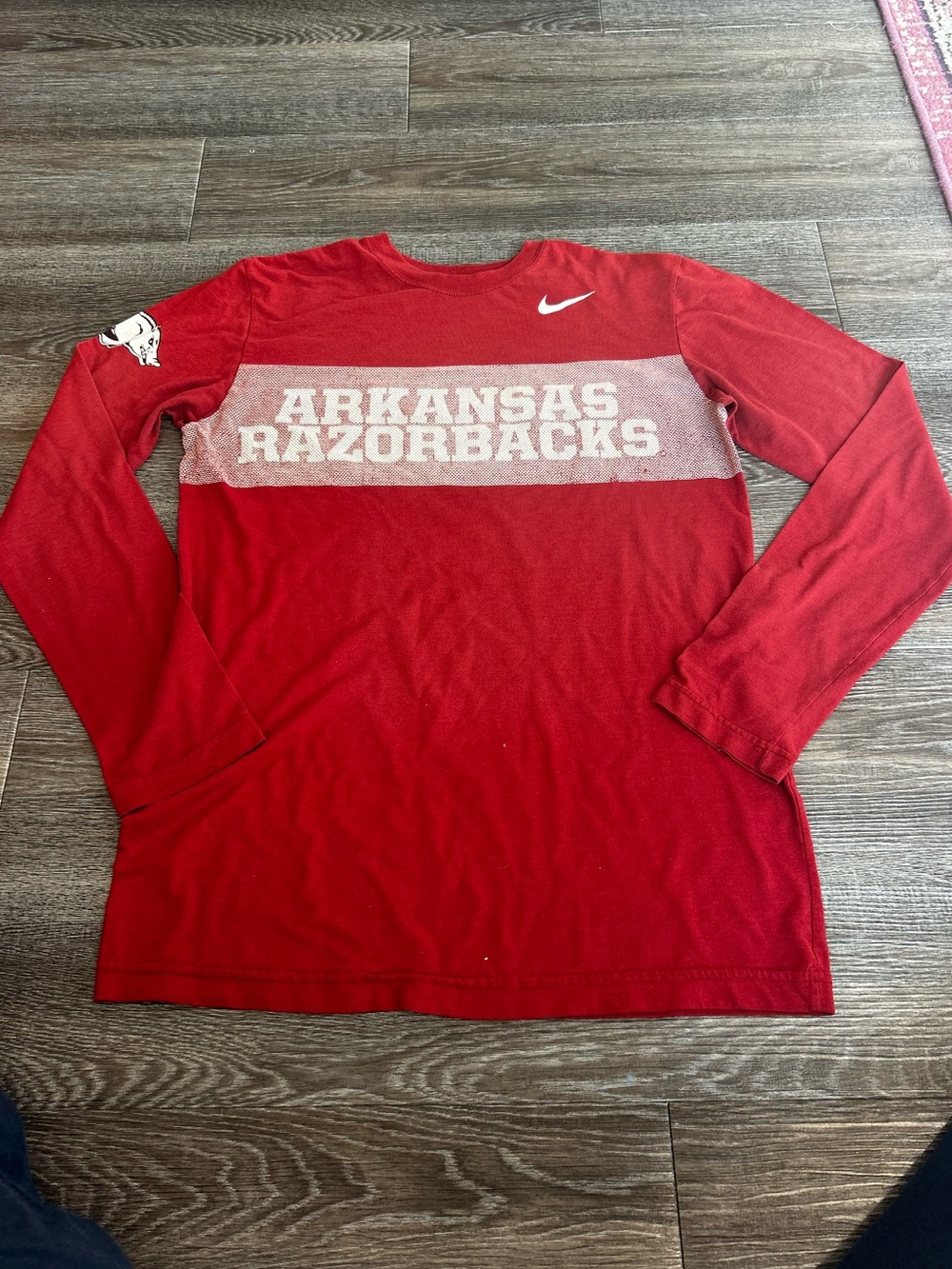 Nike Red Arkansas Razorbacks Long Sleeve Crew Shirt
